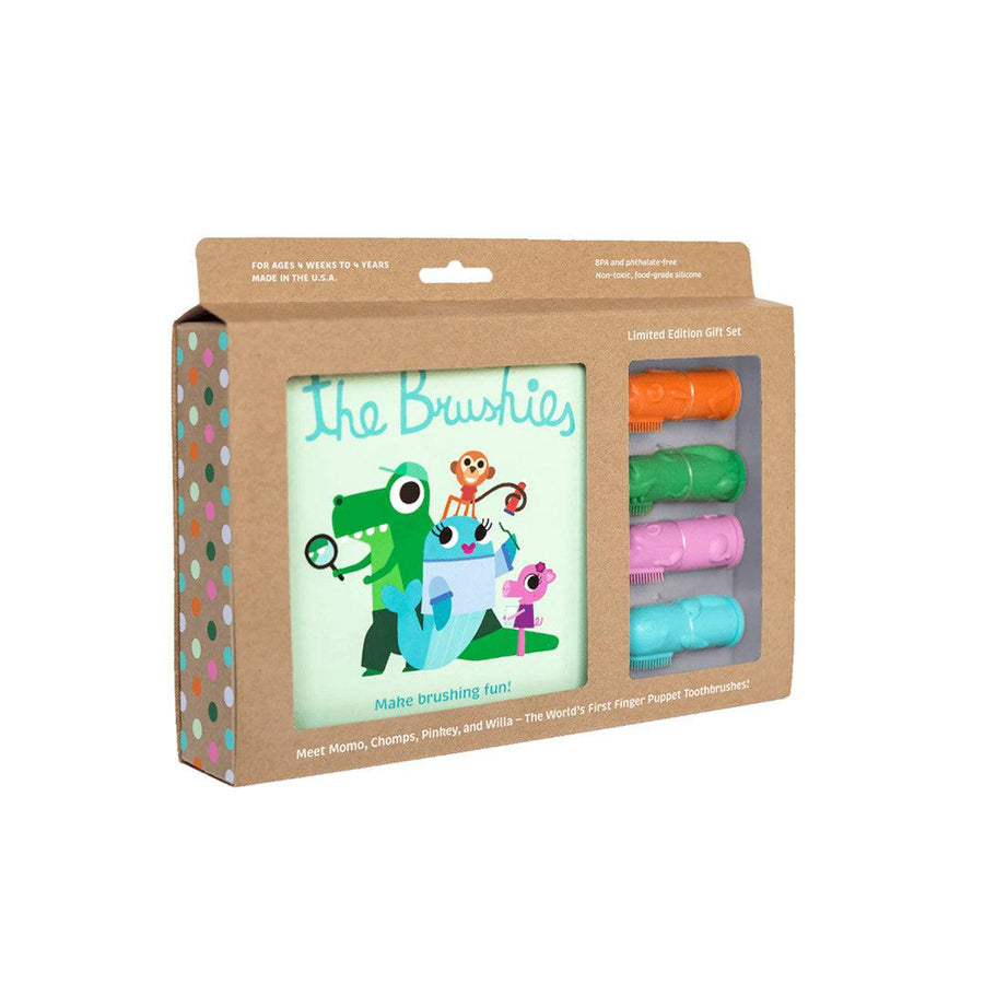 The Brushies Toothbrush + Book Gift Set-Toothcare-One Size-Mixed | Natural Baby Shower