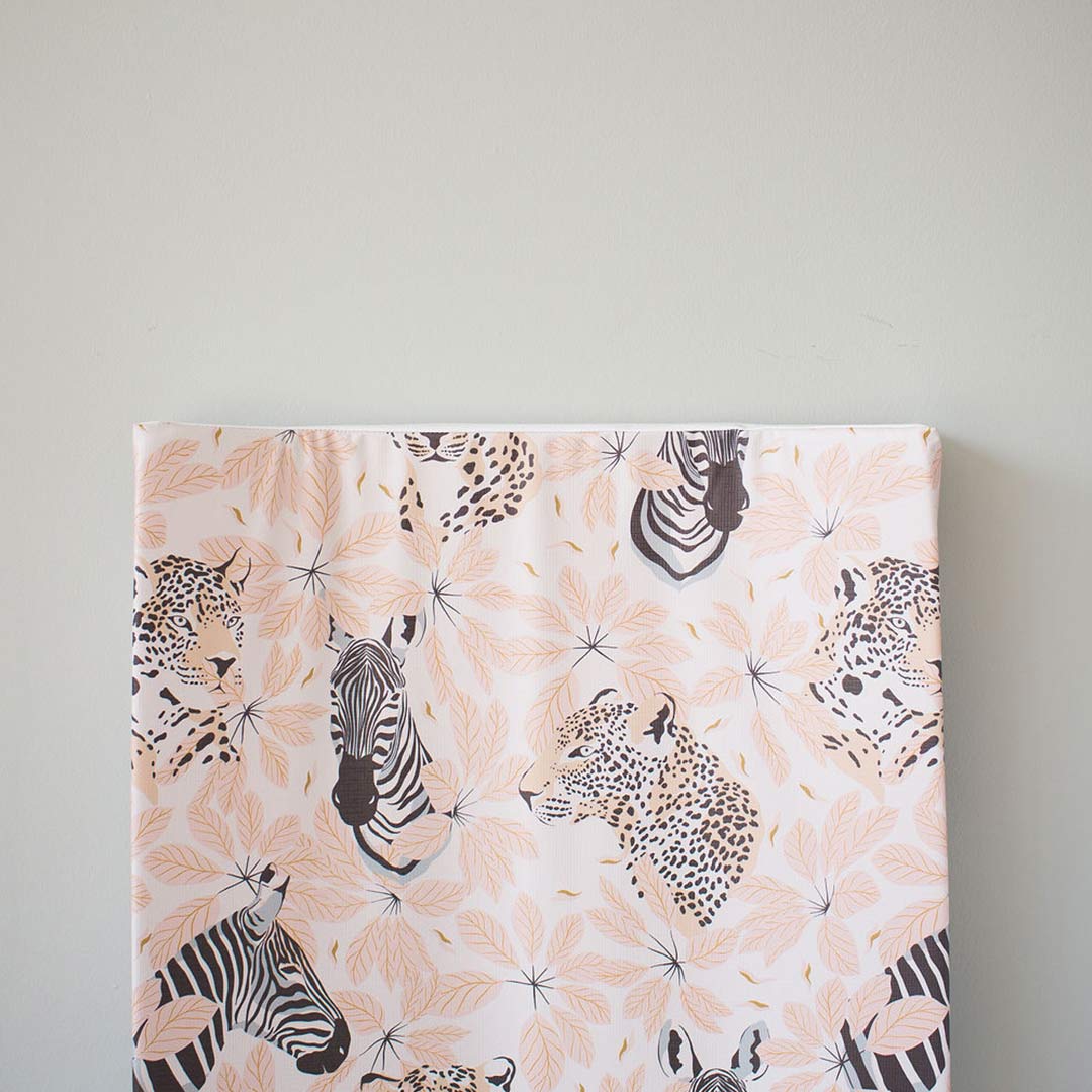 The Little Bumble Co. Anti Roll Changing Mat - Safari - Pink-Changing Mats- | Natural Baby Shower