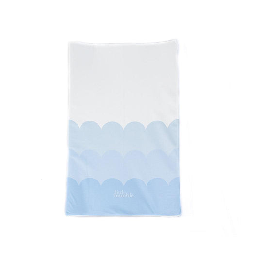 The Little Bumble Co. Anti Roll Changing Mat - Scallops - Blue-Changing Mats- | Natural Baby Shower