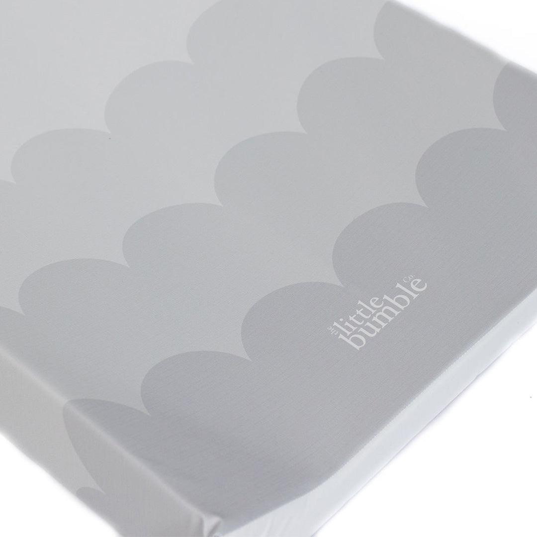 The Little Bumble Co. Anti Roll Changing Mat - Scallops - Grey-Changing Mats- | Natural Baby Shower