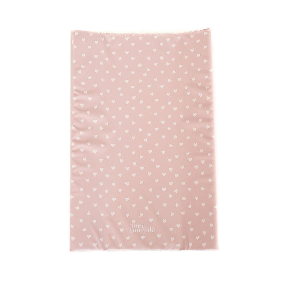 The Little Bumble Co. Anti Roll Changing Mat - White Hearts-Changing Mats- | Natural Baby Shower