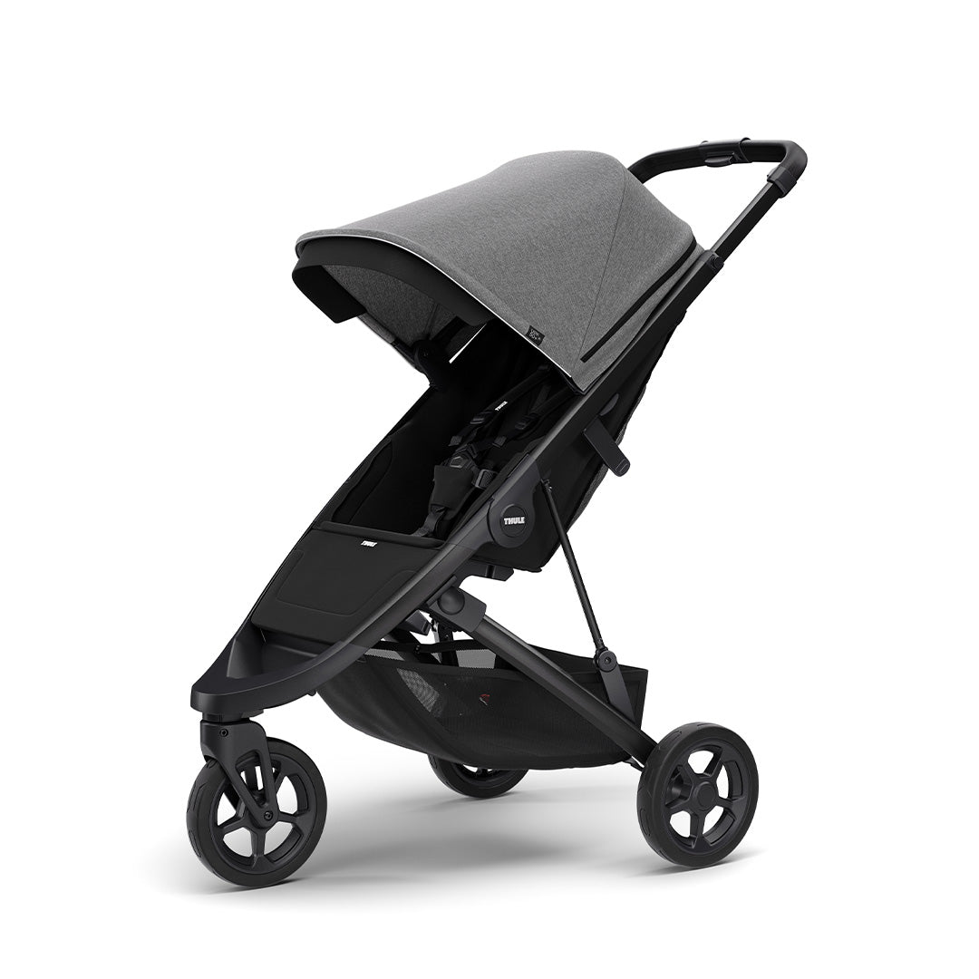 Thule Spring City Complete Pushchair + Accessory Pack - Grey Melange-Strollers-Black- | Natural Baby Shower
