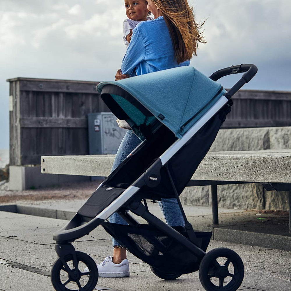 Thule Spring City Complete Pushchair - Teal Melange-Strollers-Aluminium- | Natural Baby Shower