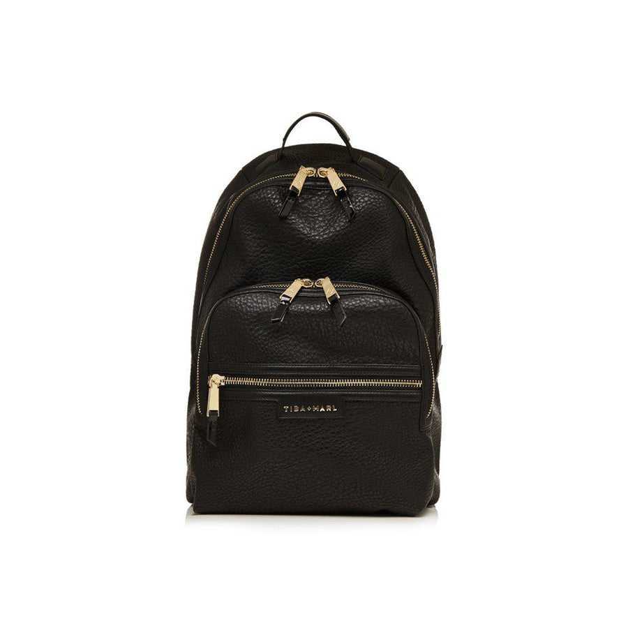 Tiba + Marl Elwood Changing Backpack - Black + Gold-Changing Bags- | Natural Baby Shower