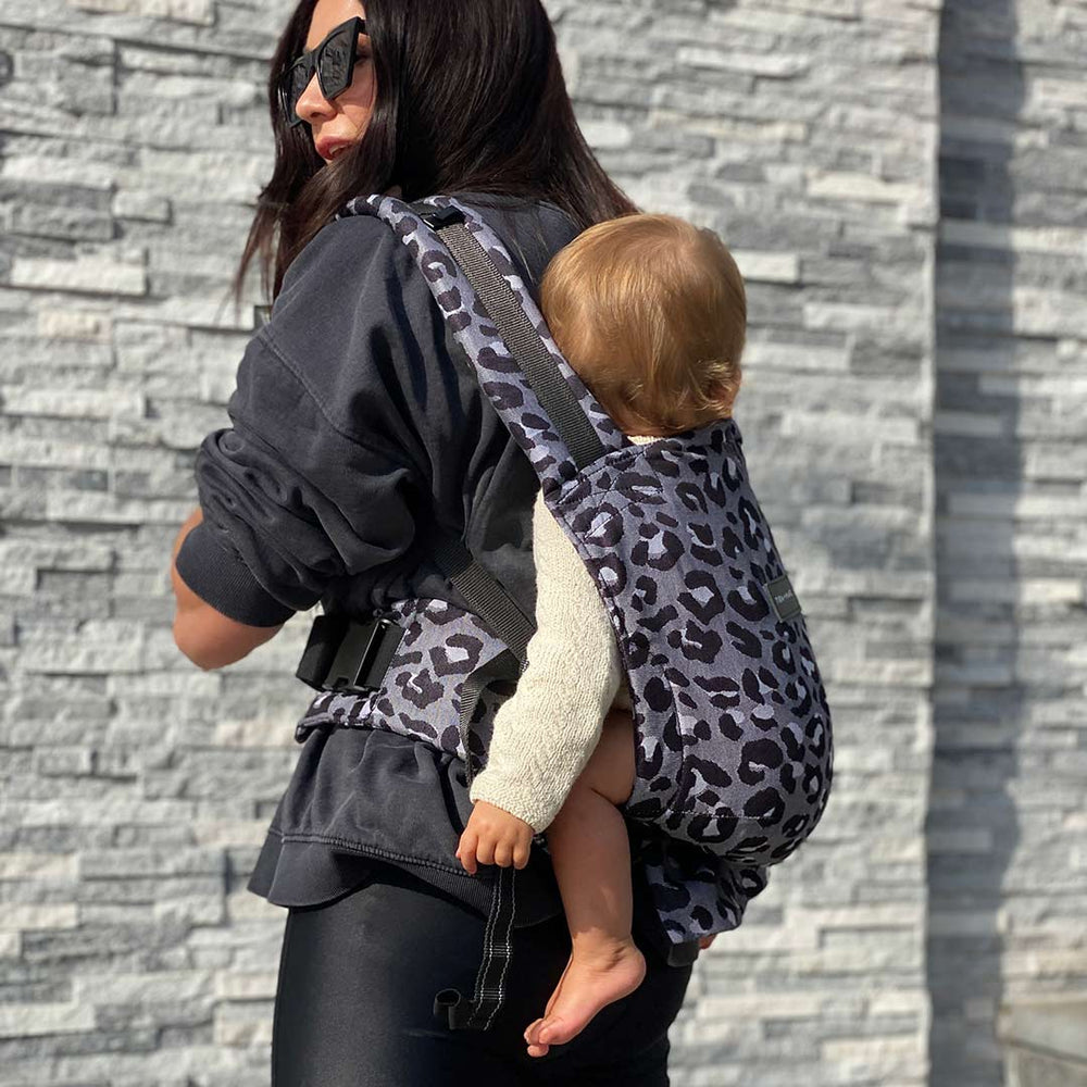 Tiba + Marl Isara Baby Carrier - Grey/Black Leopard-Baby Carriers- | Natural Baby Shower