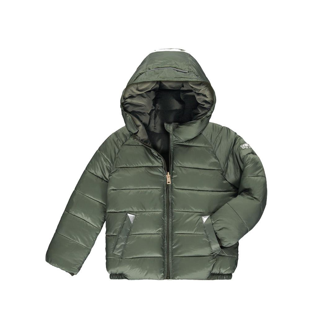 Olive green on sale puffer jacket