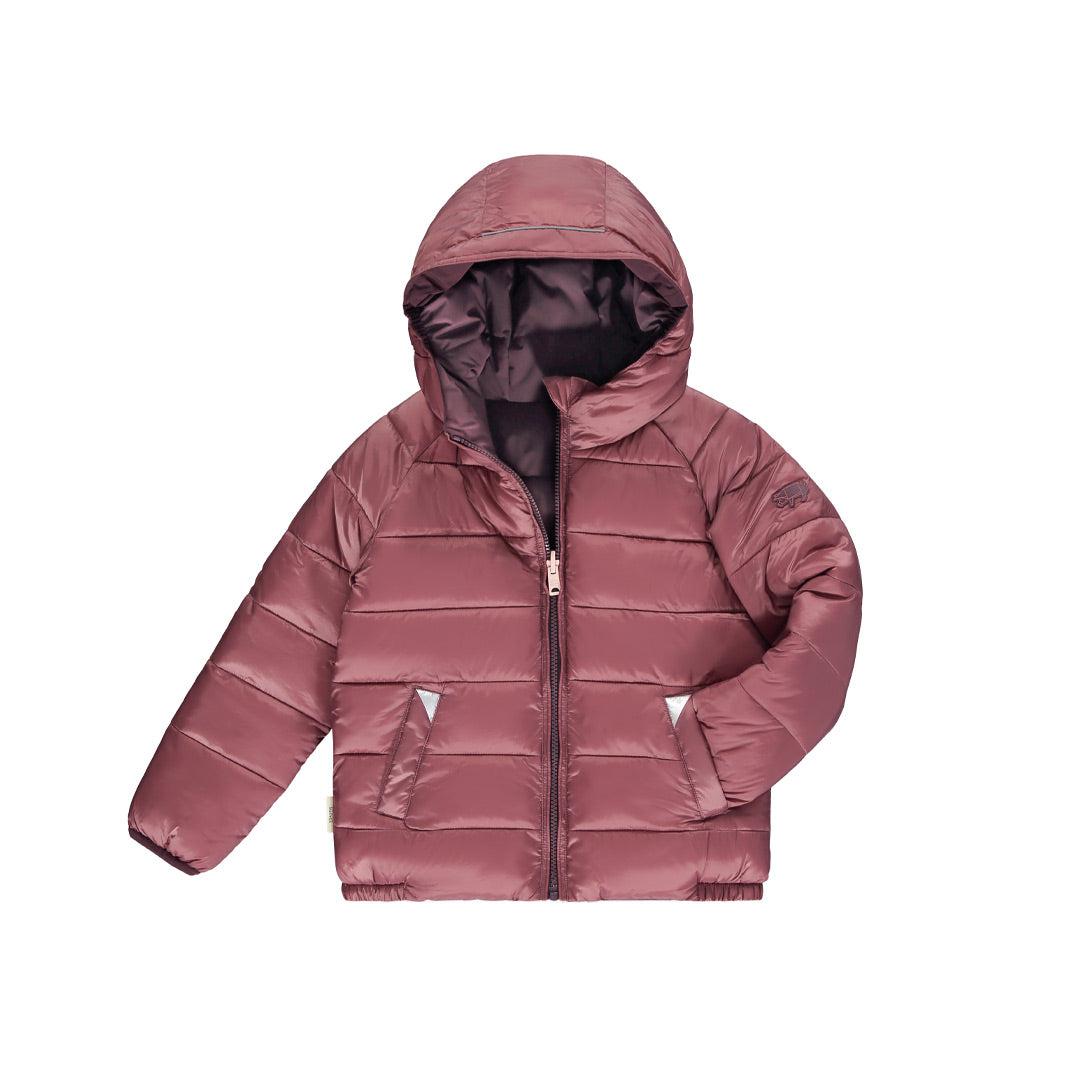 TOASTIE Eco-Reversible Puffer Jacket - Matte Black Cherry + Berry-Pramsuits-Matte Black Cherry + Berry-6-18m | Natural Baby Shower