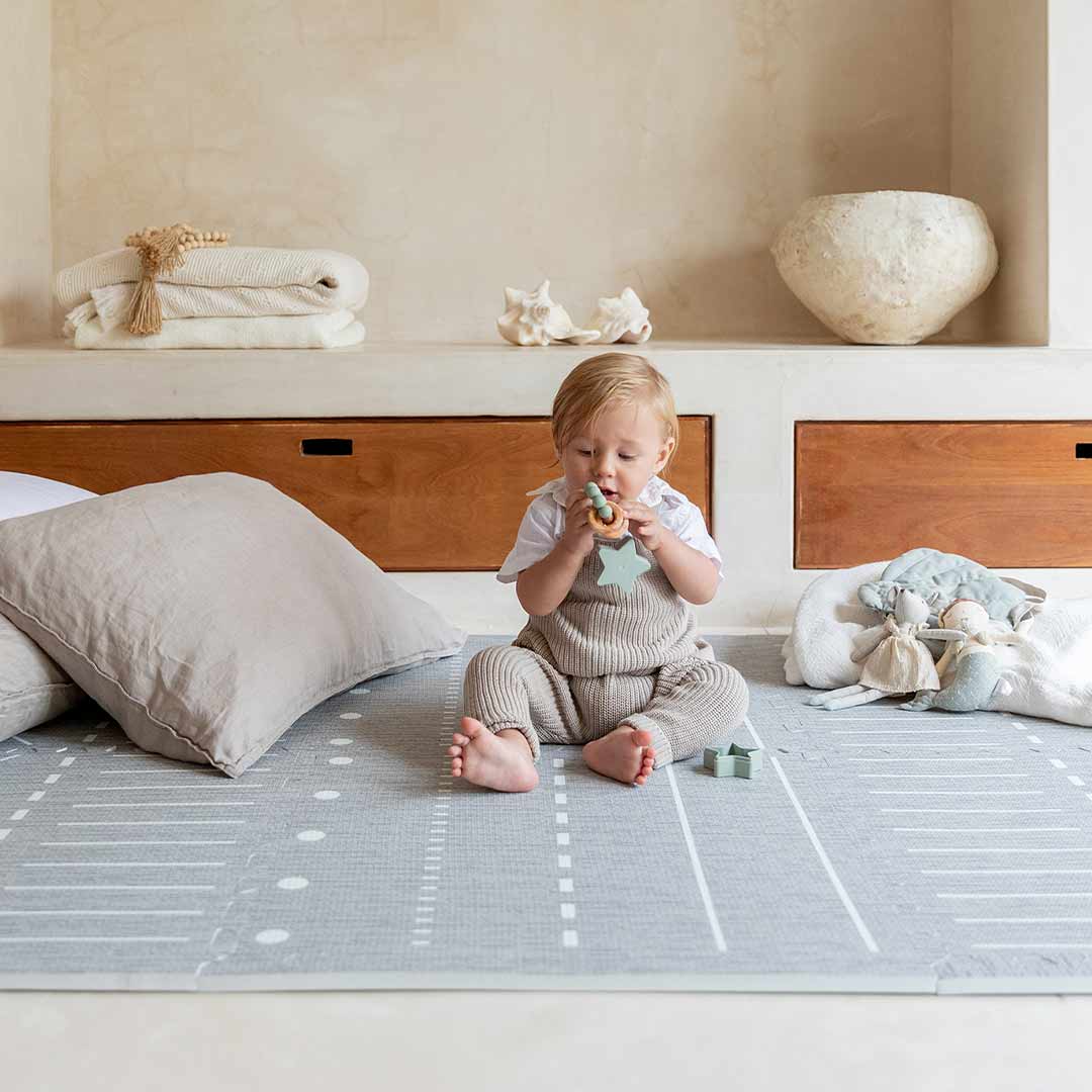 Toddlekind Berber Puzzle Playmat - Storm-Floor Mats- | Natural Baby Shower