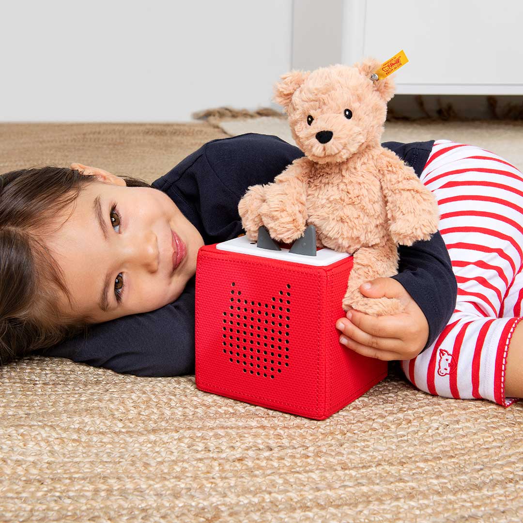 Tonies Steiff Soft Cuddly Friend - Jimmy Teddy Bear-Audio Player Cards + Characters- | Natural Baby Shower