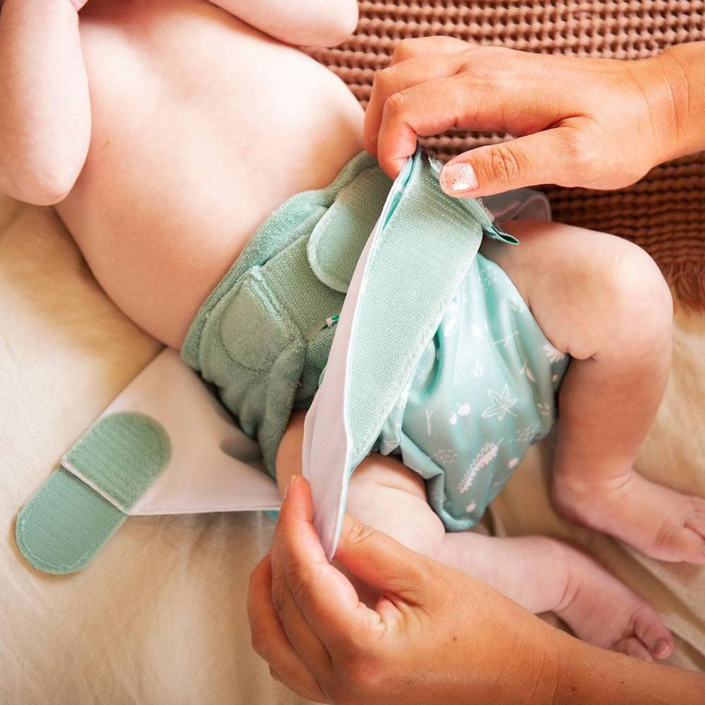 TotsBots Bamboozle Stretch Nappy [2023] - Moss-Nappies-Moss-Size 1 | Natural Baby Shower