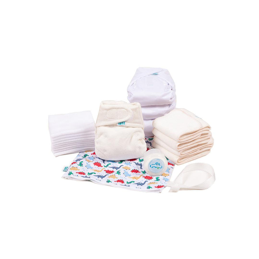 TotsBots One Size Kit - Natural/White-Nappy Packs-Natural/White- | Natural Baby Shower