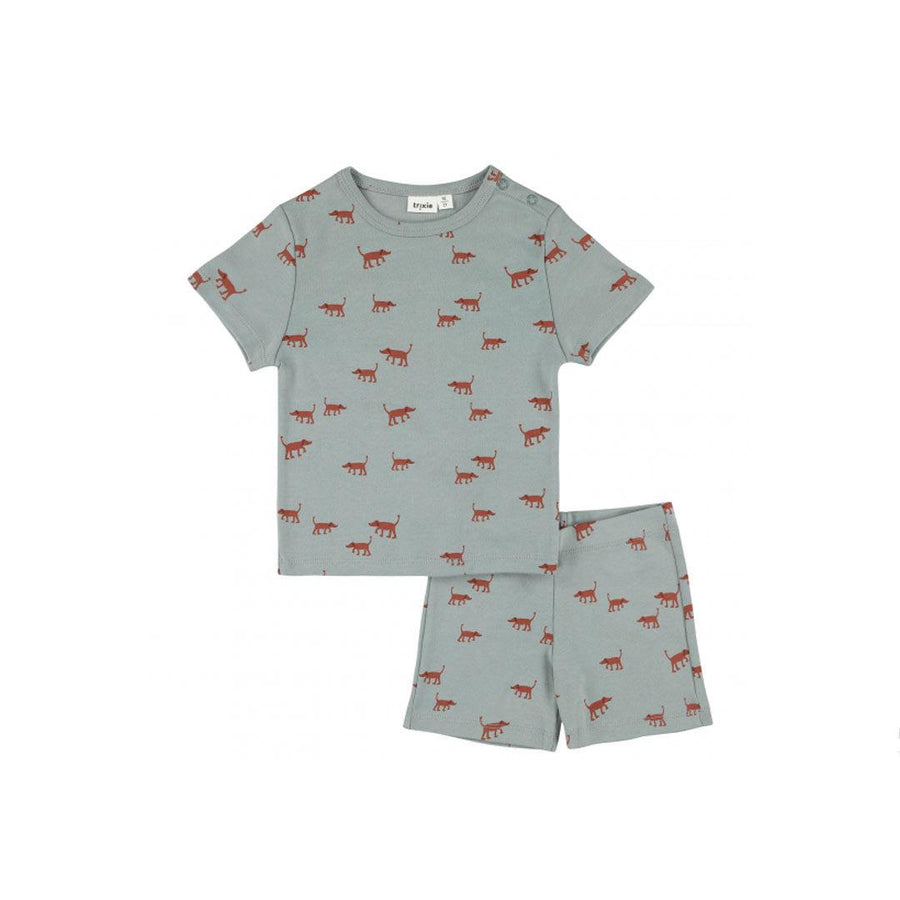 Trixie Short Sleeve Pyjama Set - Playful Pup-Pyjamas-Playful Pup-2y | Natural Baby Shower