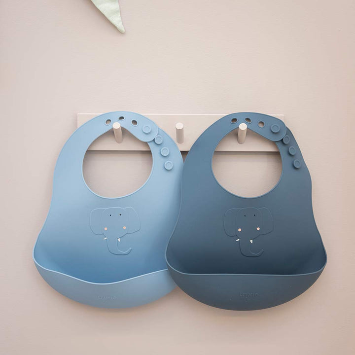 Trixie Silicone Bibs - Mrs Elephant - 2 Pack-Bibs- | Natural Baby Shower