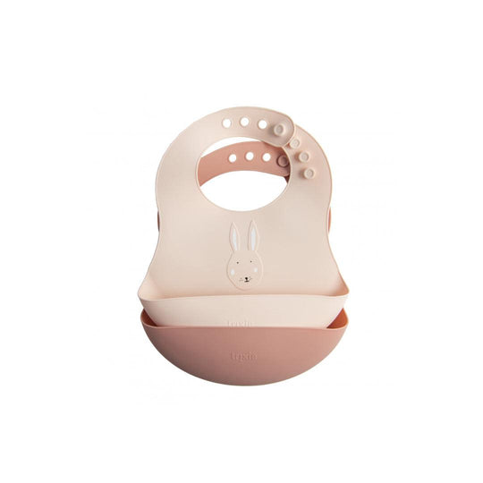 Trixie Silicone Bibs - Mrs Rabbit - 2 Pack-Bibs- | Natural Baby Shower