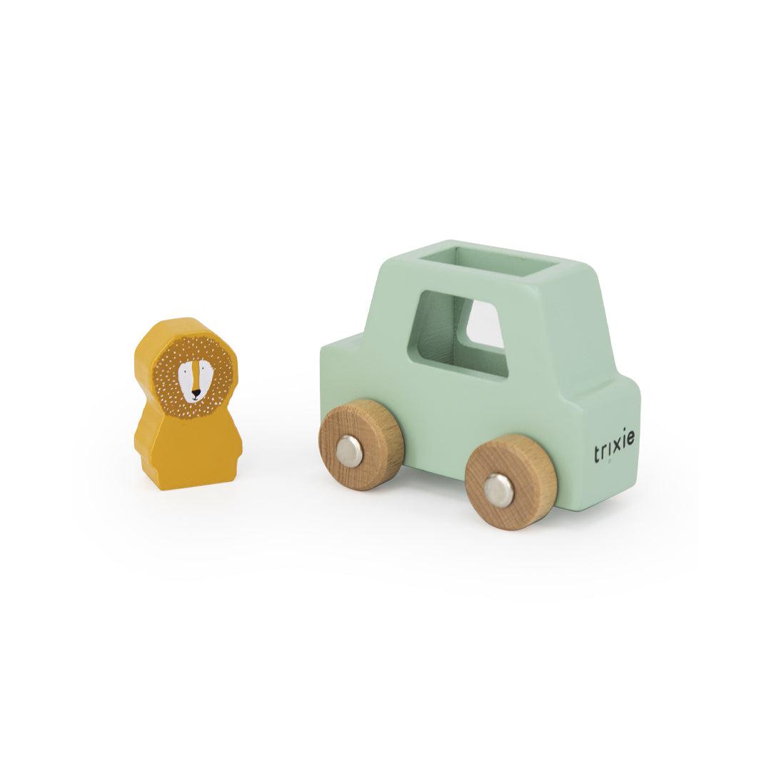 Trixie Wooden Animal Car Set-Stacking Toys- | Natural Baby Shower