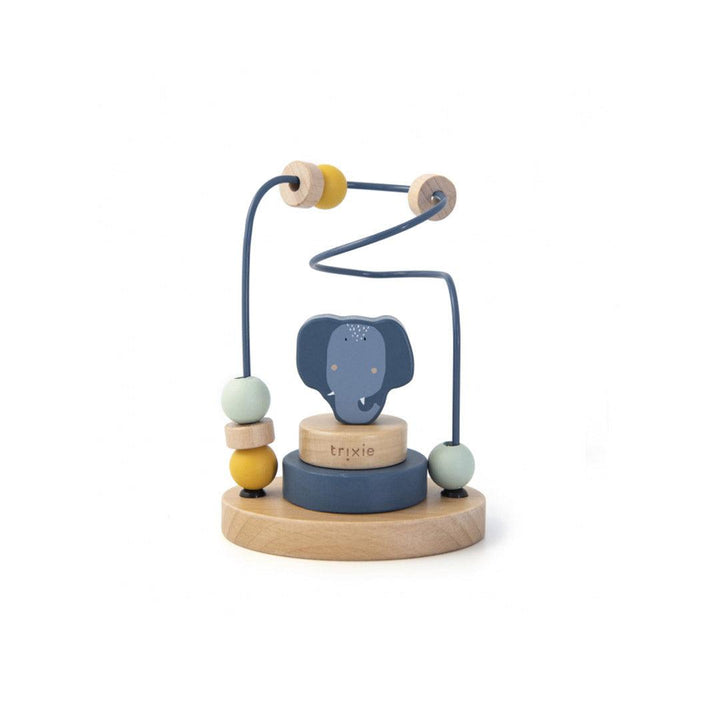 Trixie Wooden Beads Maze - Mrs Elephant-Abacus + Bead Frames- | Natural Baby Shower