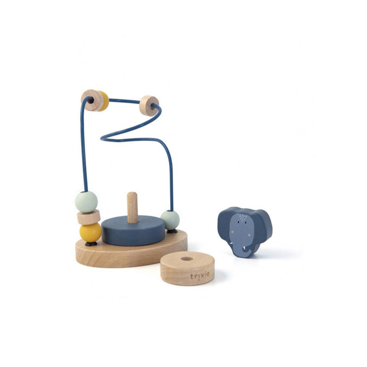 Trixie Wooden Beads Maze - Mrs Elephant-Abacus + Bead Frames- | Natural Baby Shower