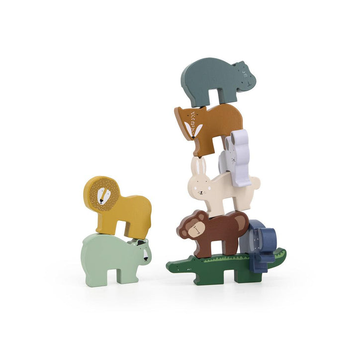 Trixie Wooden Animal Stacking Game-Stacking Toys- | Natural Baby Shower