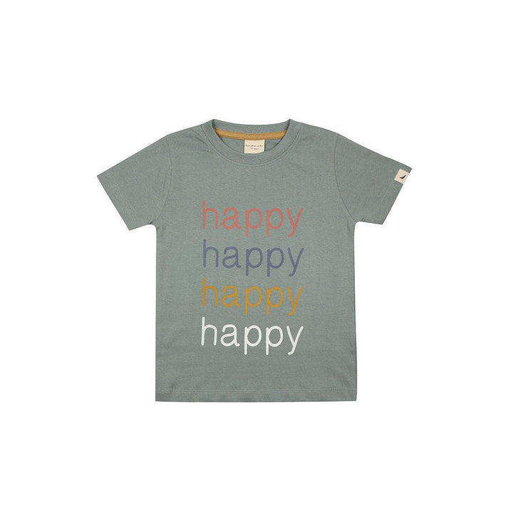 Turtledove London Happy Print T-Shirt - Kelp-Tops-Kelp-0-6m | Natural Baby Shower