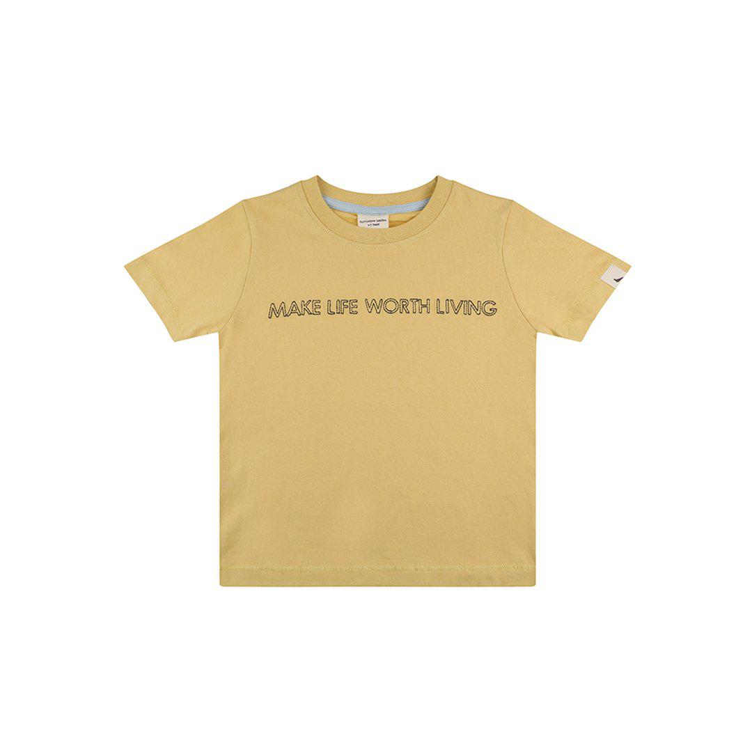 Turtledove London Living Life Embroidered T-Shirt - Sunshine-Tops-Sunshine-0-6m | Natural Baby Shower