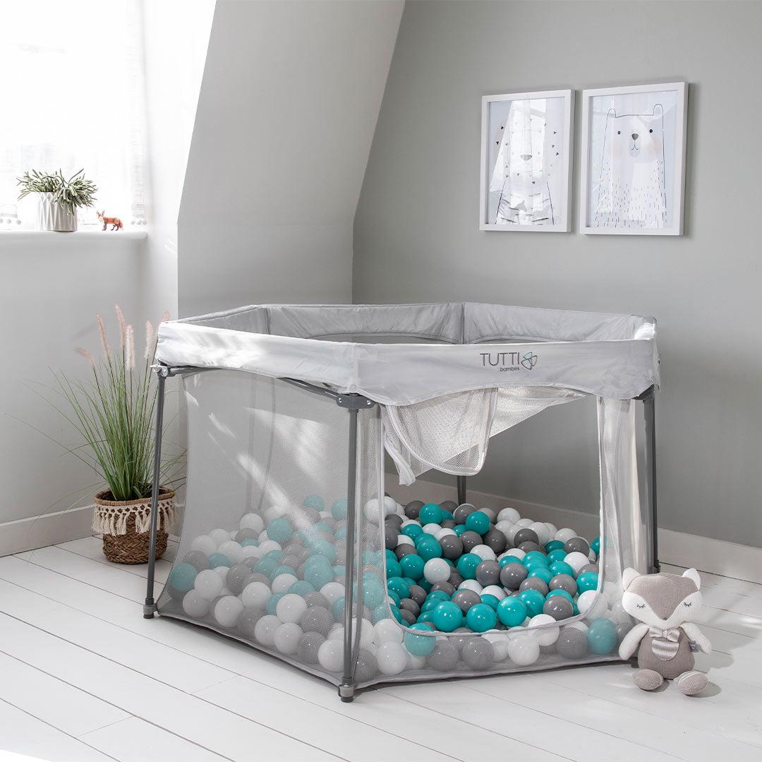 Tutti Bambini Hexa Playpen - Grey-Play Gym Toys-Grey- | Natural Baby Shower