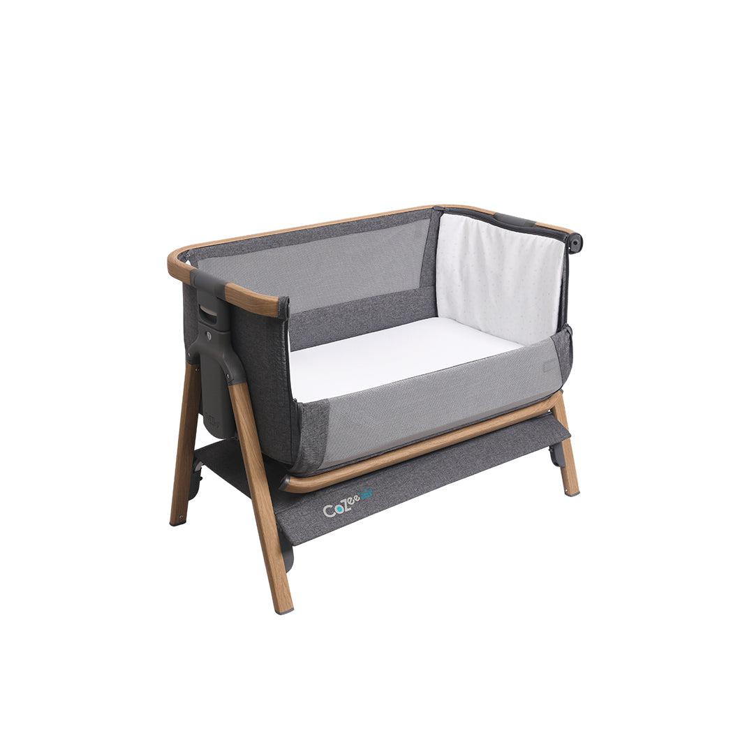 Tutti Bambini CoZee Air Bedside Crib - Oak and Charcoal-Bedside Cribs-Oak and Charcoal- | Natural Baby Shower