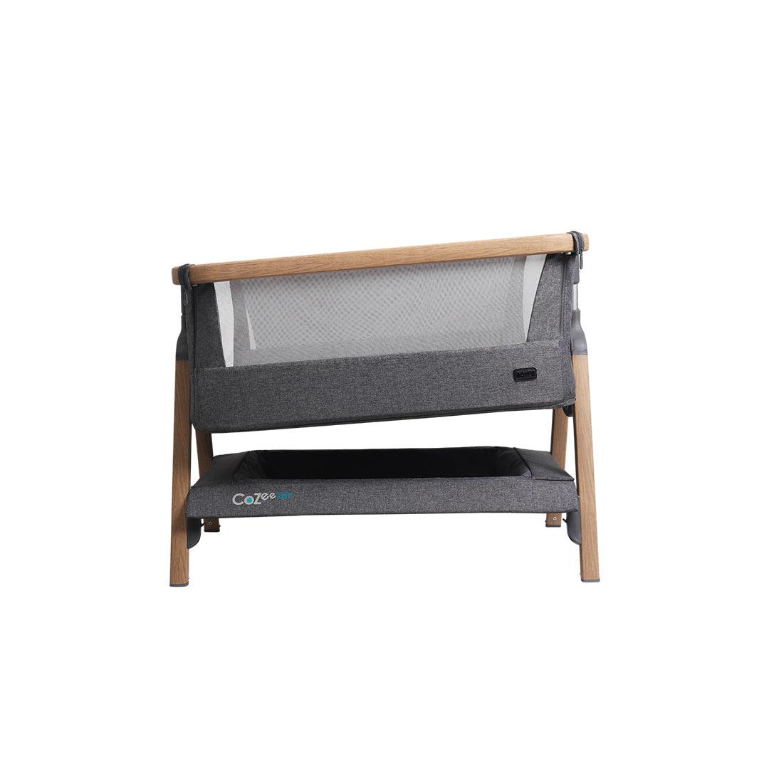 Tutti Bambini CoZee Air Bedside Crib Oak and Charcoal