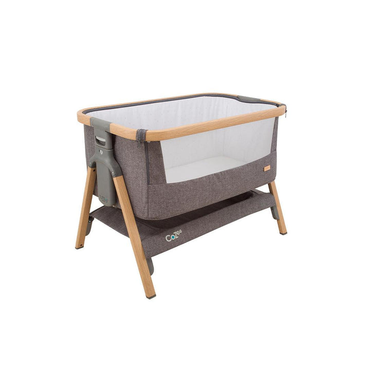 Tutti Bambini CoZee Bedside Crib - Oak and Charcoal-Bedside Cribs-Oak and Charcoal- | Natural Baby Shower