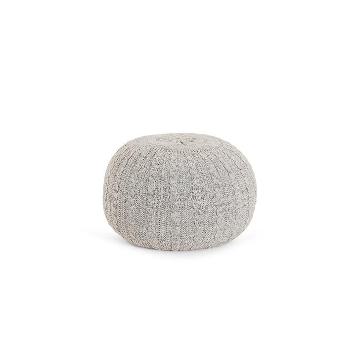 Tutti Bambini Knitted Pouffe - Pebble - Grey-Feeding Chairs-Pebble/Grey- | Natural Baby Shower