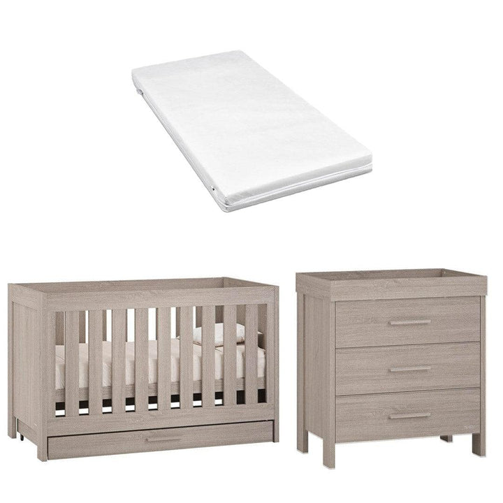 Venicci Forenzo Cot Bed + Chest - Nordic White-Nursery Sets-Venicci Eco Fibre Mattress- | Natural Baby Shower