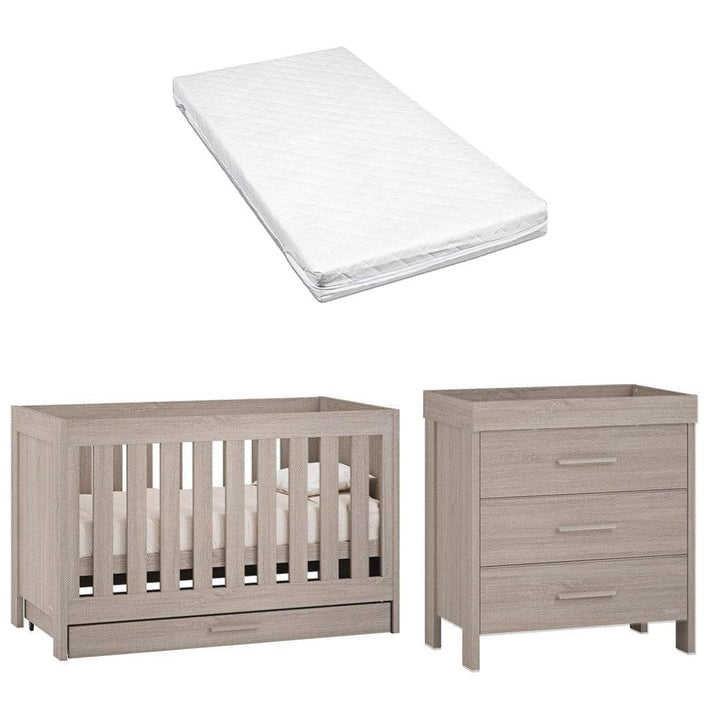 Venicci Forenzo Cot Bed + Chest - Nordic White-Nursery Sets-Venicci Luxury Sprung Mattress- | Natural Baby Shower