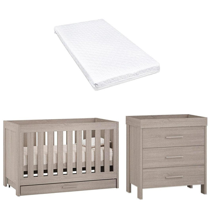 Venicci Forenzo Cot Bed + Chest - Nordic White-Nursery Sets-Venicci Premium Pocket Sprung Mattress- | Natural Baby Shower