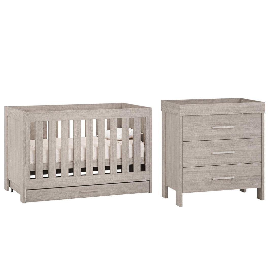 Venicci Forenzo Cot Bed + Chest - Nordic White-Nursery Sets-No Mattress- | Natural Baby Shower