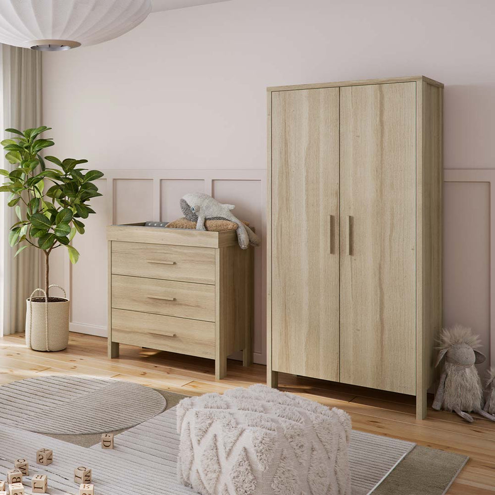 Venicci Forenzo Wardrobe - Honey Oak-Wardrobes-Honey Oak- | Natural Baby Shower