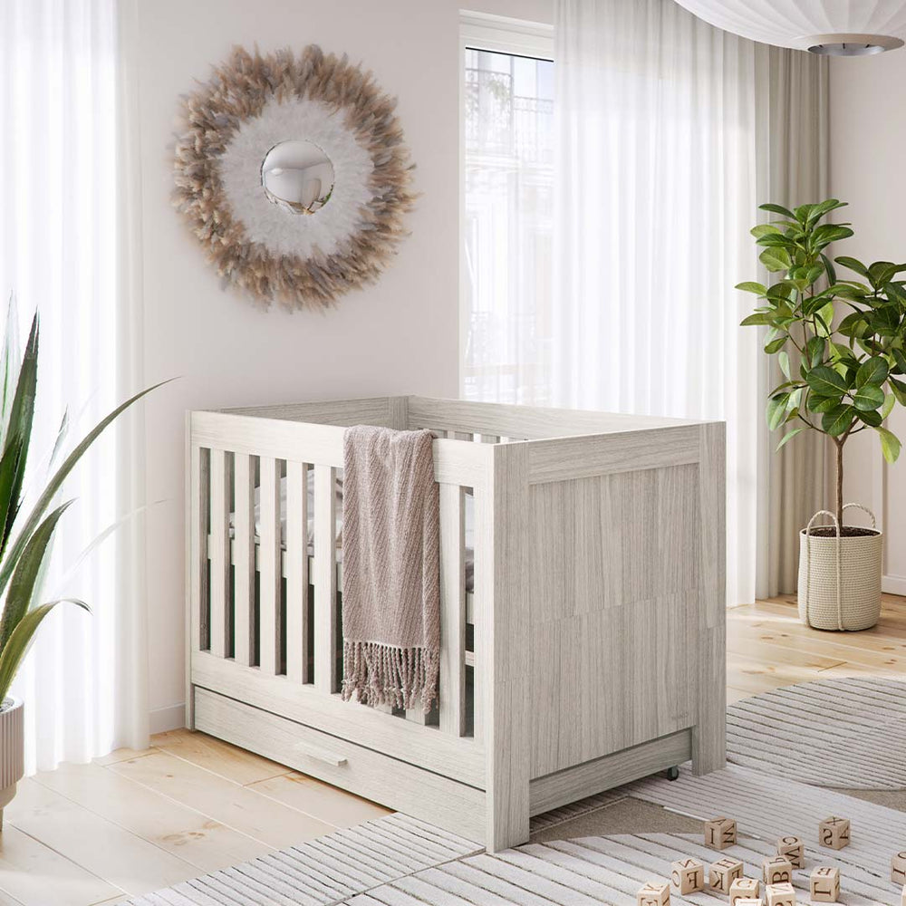 Venicci Forenzo Cot Bed + Chest - Nordic White-Nursery Sets-No Mattress- | Natural Baby Shower