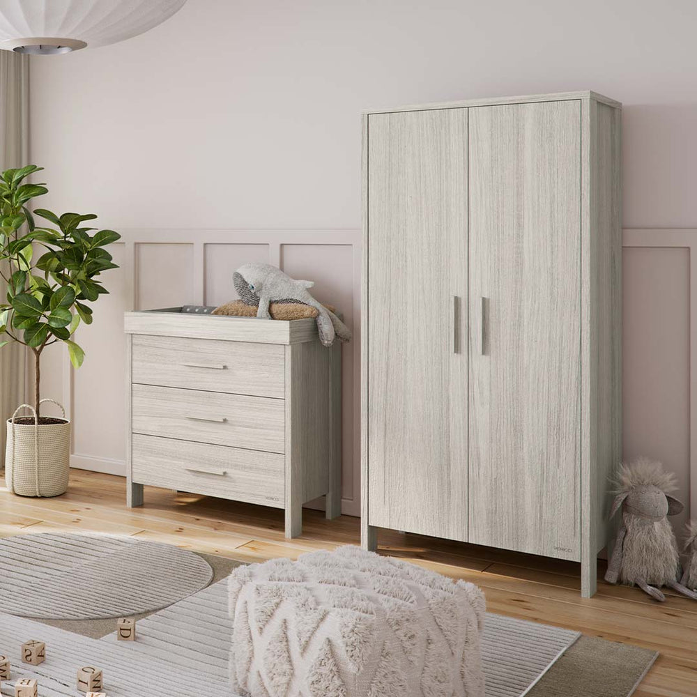 Venicci Forenzo Wardrobe - Nordic White Oak-Wardrobes-Nordic White Oak- | Natural Baby Shower