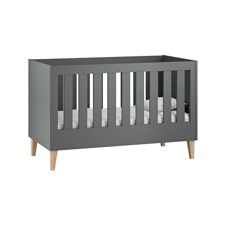 Venicci Saluzzo Cot Bed + Chest + Wardrobe - Graphite-Nursery Sets-No Mattress- | Natural Baby Shower