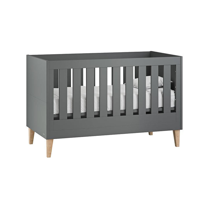 Venicci Saluzzo Cot Bed + Chest + Wardrobe - Graphite-Nursery Sets-No Mattress- | Natural Baby Shower