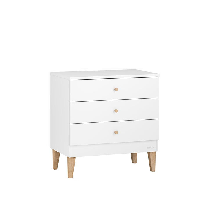 Venicci Saluzzo Cot Bed + Chest + Wardrobe - Premium White-Nursery Sets-No Mattress- | Natural Baby Shower