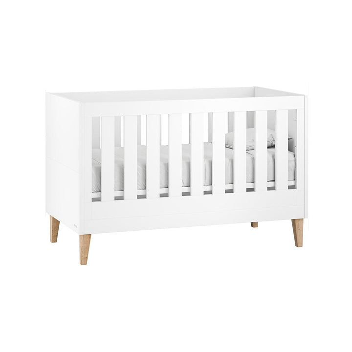 Venicci Saluzzo Cot Bed + Chest + Wardrobe - Premium White-Nursery Sets-No Mattress- | Natural Baby Shower