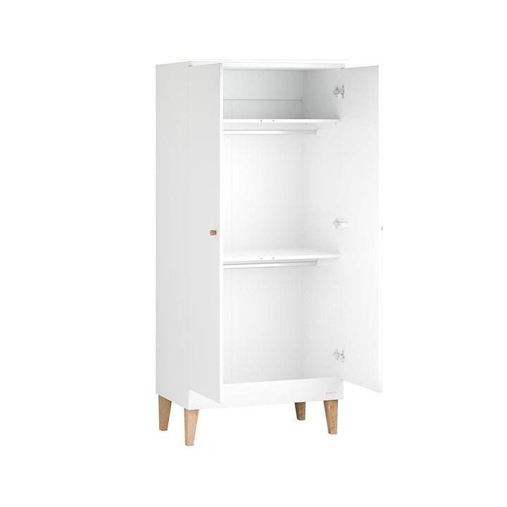 Venicci Saluzzo Cot Bed + Chest + Wardrobe - Premium White-Nursery Sets-No Mattress- | Natural Baby Shower