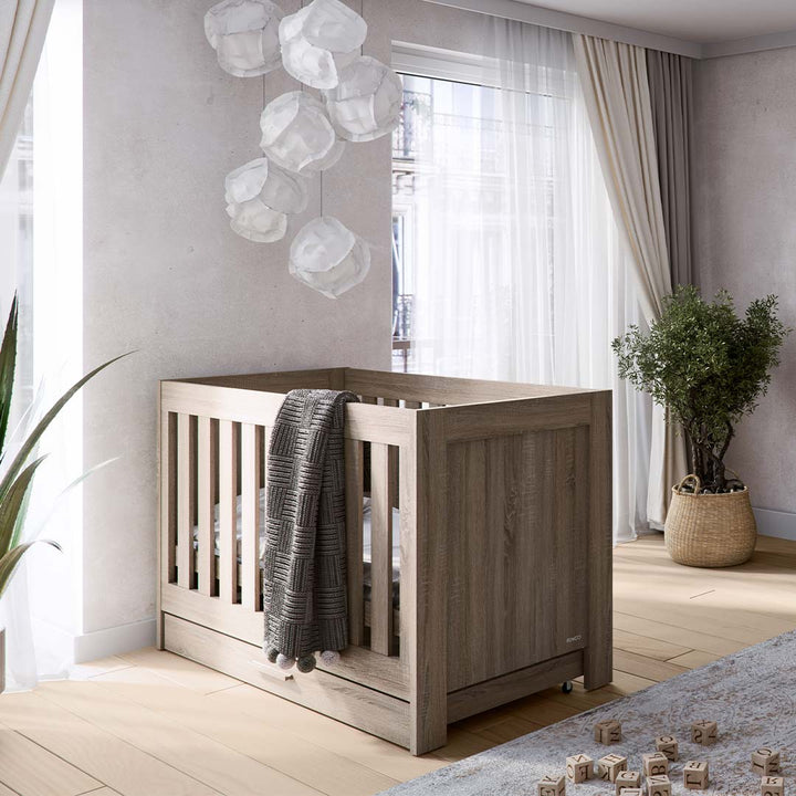 Venicci Forenzo Cot Bed + Chest + Wardrobe - Truffle Oak-Nursery Sets-No Mattress- | Natural Baby Shower