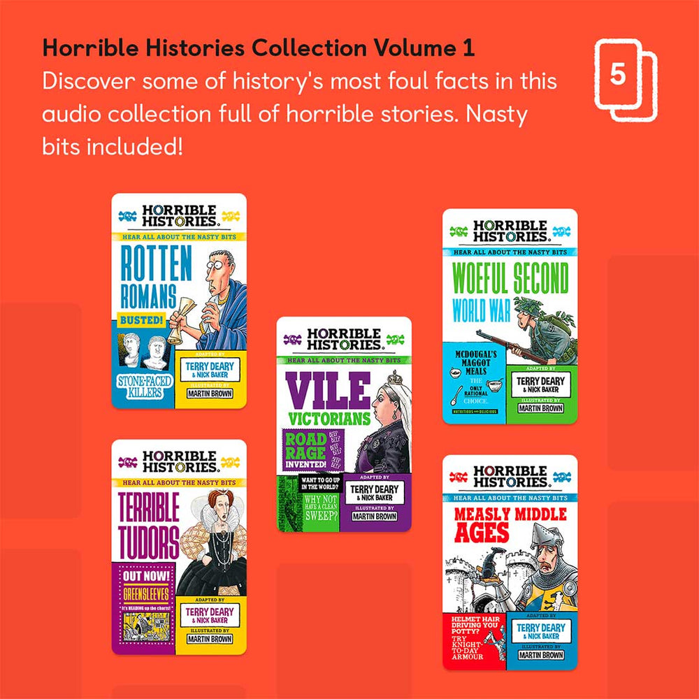 Yoto Card Multipack - Horrible Histories Collection: Volume 1-Audio Player Cards + Characters- | Natural Baby Shower