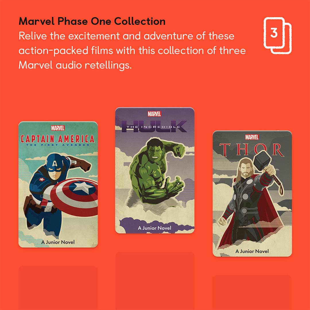 Yoto Card Multipack - Marvel Audio Collection: Phase 1-Audio Player Cards + Characters- | Natural Baby Shower